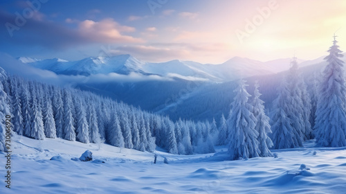 Untouched winter landscape