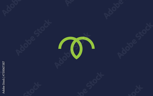 letter m with tree logo icon design vector design template inspiration