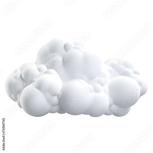3D Rendering of a Clouds on Transparent Background - Ai Generated