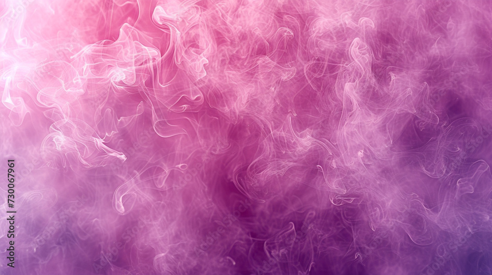 Purple smoke on pink color abstract watercolor background. 