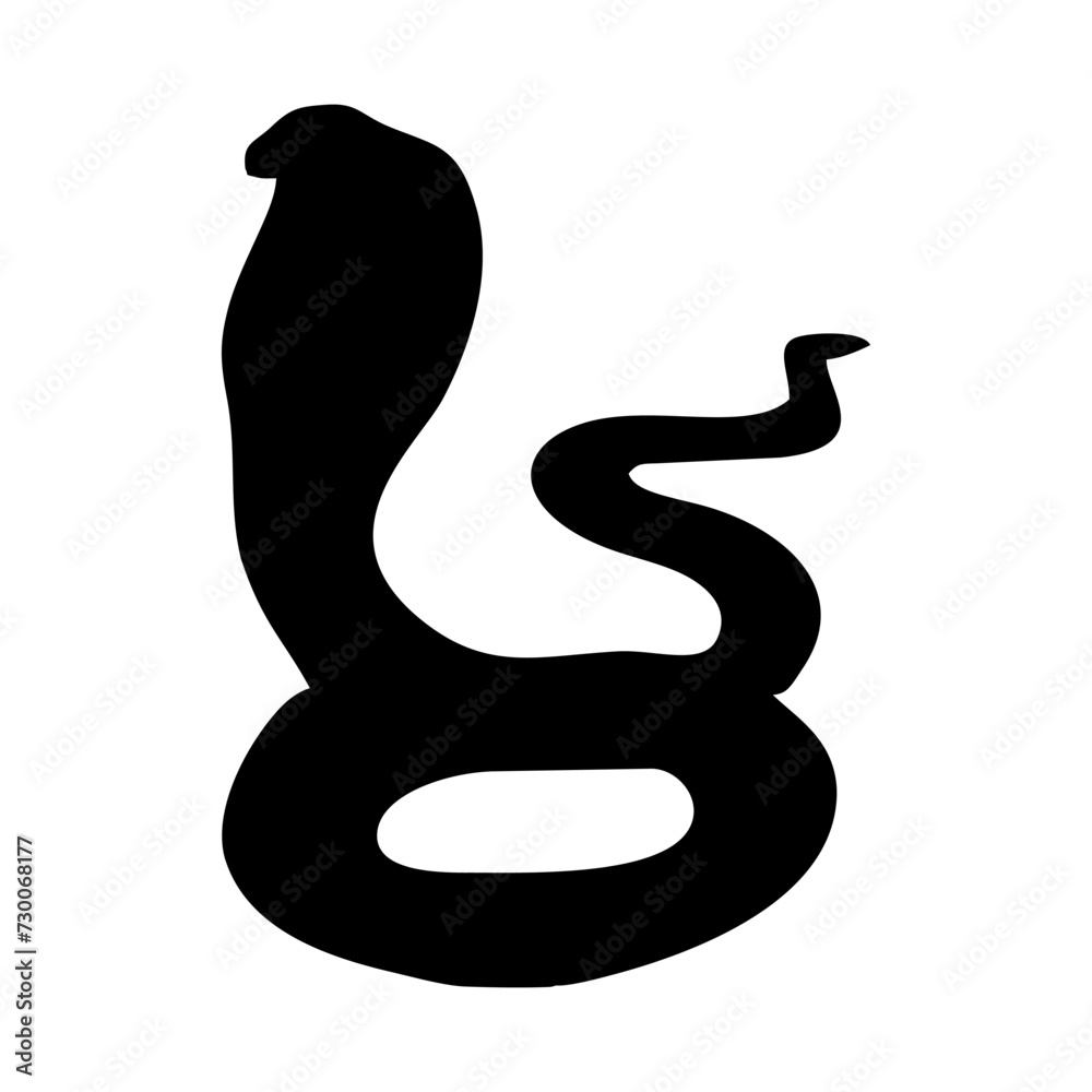 Fototapeta premium silhouette of a black snake, Chinese New Year of the Chinese zodiac snake