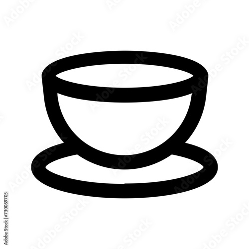 green tea line icon