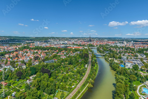 Die Donau-Auen bei Ulm und Neu-Ulm nahe des Donaubades