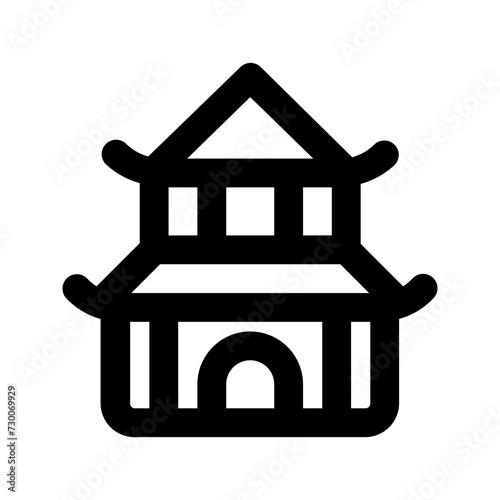 pagoda line icon