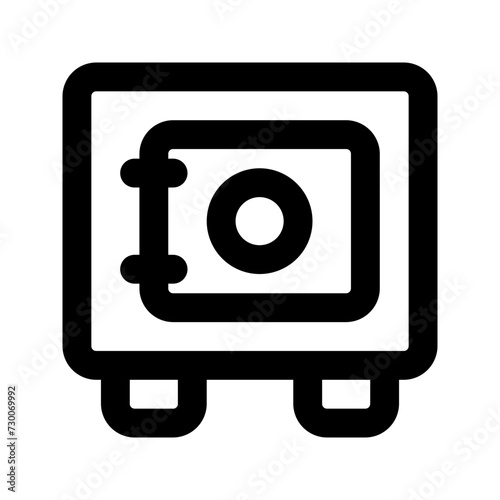 safe box line icon