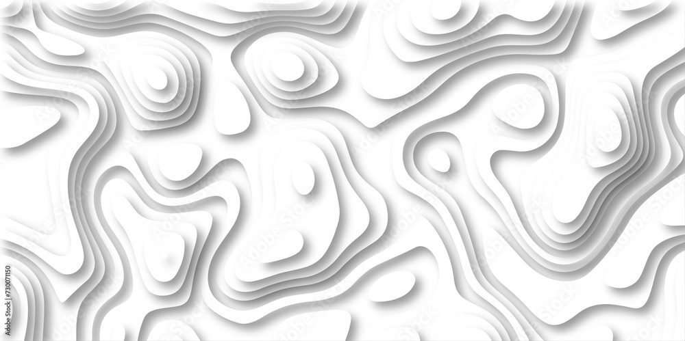 3D Papercut Stylized White topographic contour scheme and terrain. Topography grid map. Contour map background. Geographic line mountain relief. Abstract lines or wavy backdrop background. 3D Papercut Stylized White topographic contour scheme and terrain. Topography grid map. Contour map background. Geographic line mountain relief. Abstract lines or wavy backdrop background.