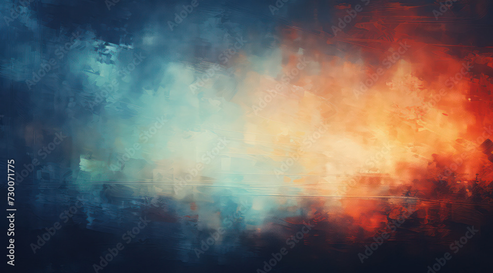 Colorful Abstract Grunge Background: Blue Paper Painting