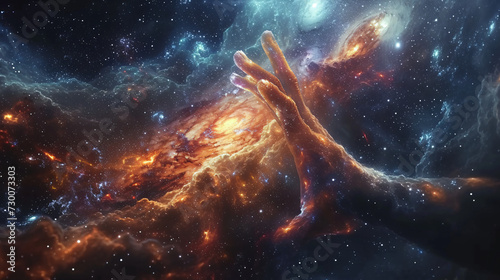 Hand of the cosmic. photo