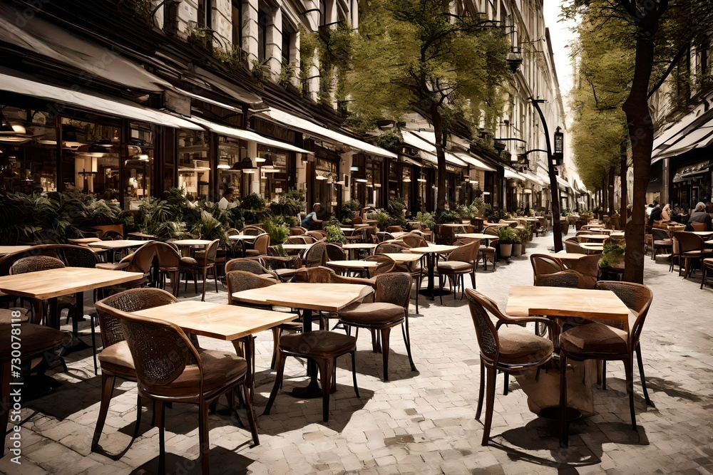 outdoor cafe in the city