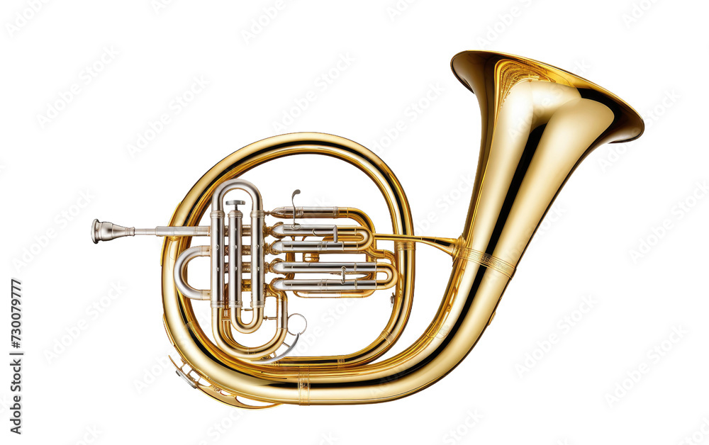 Obraz premium Wagner tuba PNG. Tuba musical instrument PNG.