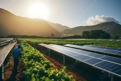 Modern technology in agriculture - integration of renewable energy in agriculture photo