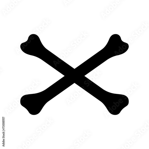 crossbones icon symbol flat vector illustration photo