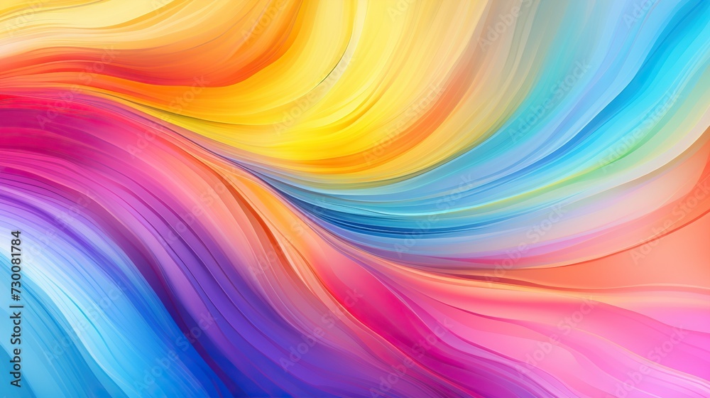 abstract colorful flowing waves with colorful swaths