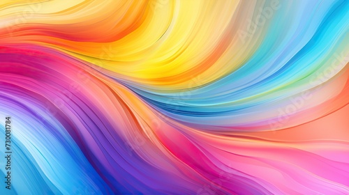 abstract colorful flowing waves with colorful swaths photo