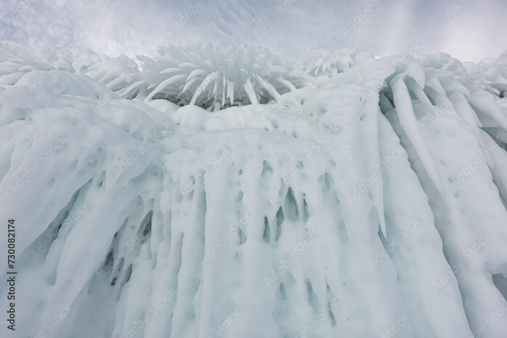 Frozen Icicles Of Ice In Nature