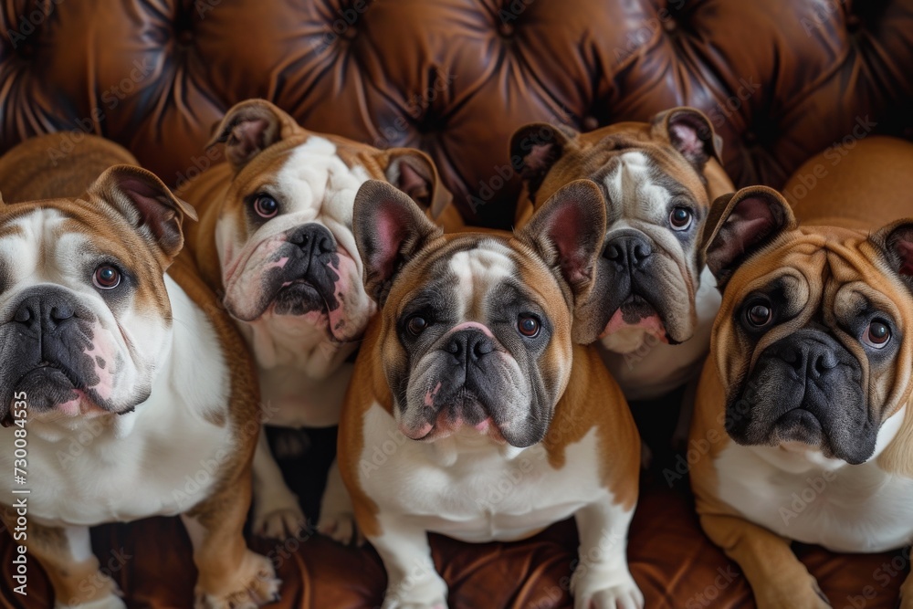 Pack Of Bulldog Canines