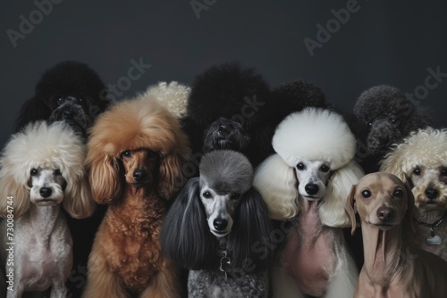 Group Of Poodle Dogs