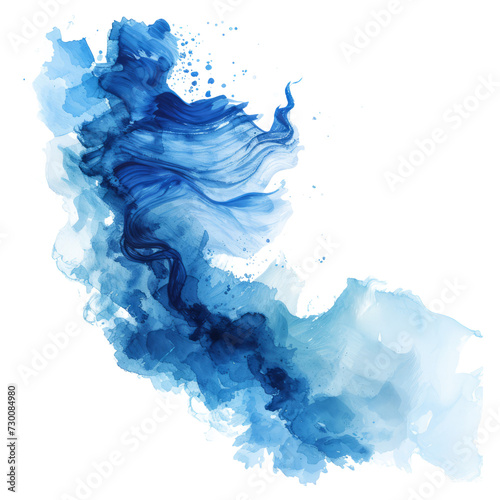 abstract watercolor brush strokes resembling ocean waves, providing a tranquil and fluid appearance.
