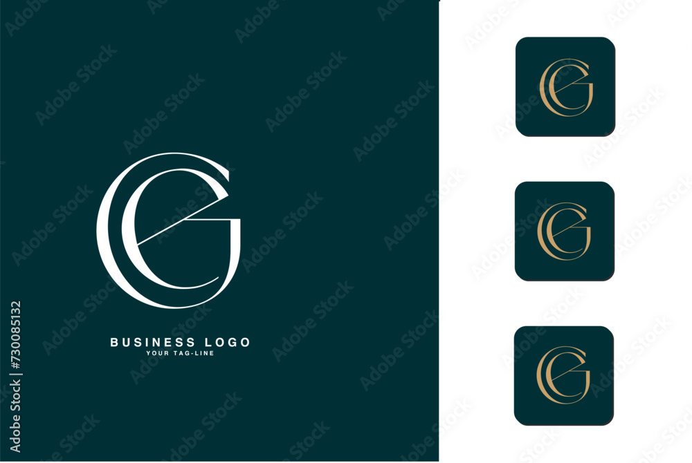 Fototapeta premium GE, EG, G, E, Abstract Letters Logo Monogram