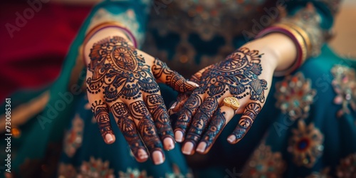Captivating Moroccan Henna Artist Creates Exquisite Designs For A Wedding Celebration