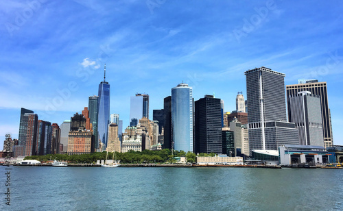 The Lower Manhattan skyline in New York  USA. 