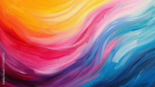 Bold strokes of vivid color converging in a fluid dance  crafting a dynamic gradient wave that breathes life into a contemporary canvas of simplicity.