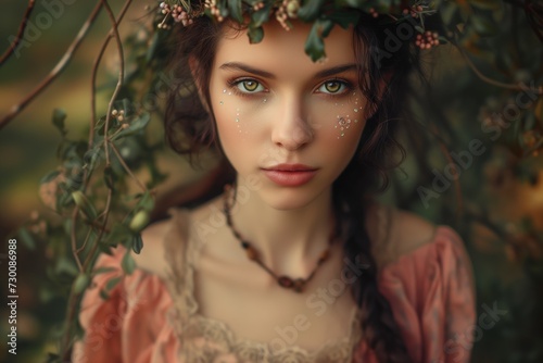 Captivating Image Of Enchanting Elf Maiden With Fashionable Allure photo