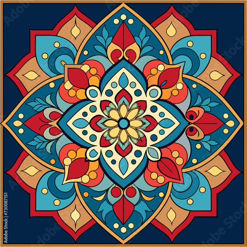 Traditional Tile Design: Vector Pattern