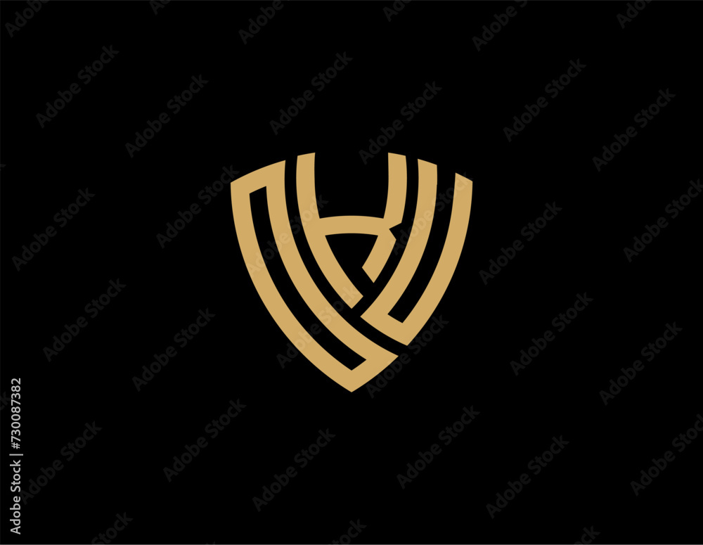 OKU creative letter shield logo design vector icon illustration OKU creative letter shield logo design vector icon illustration
