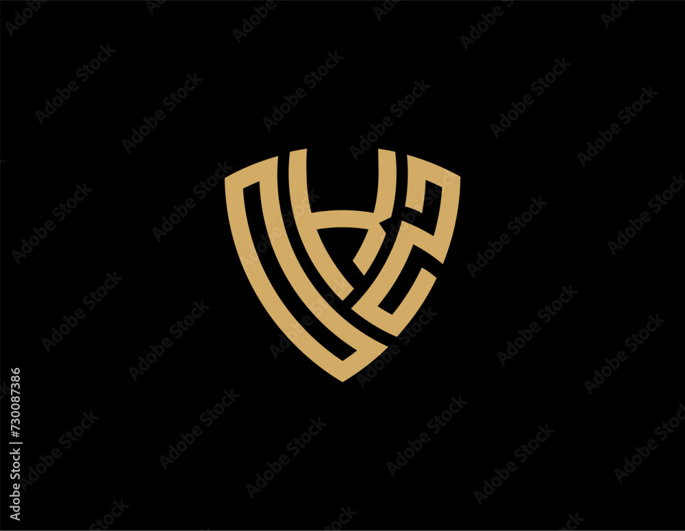 OKZ creative letter shield logo design vector icon illustration OKZ creative letter shield logo design vector icon illustration