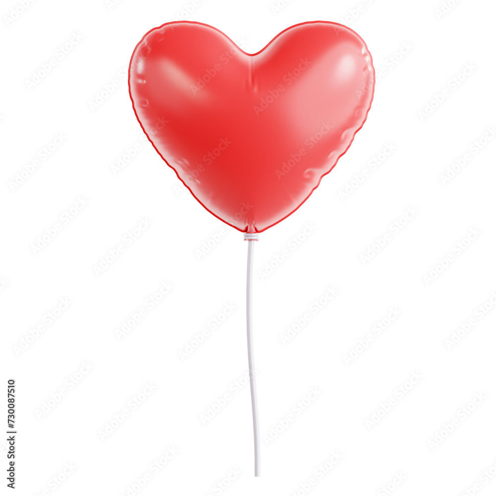 3D Heart Balloon Illustration