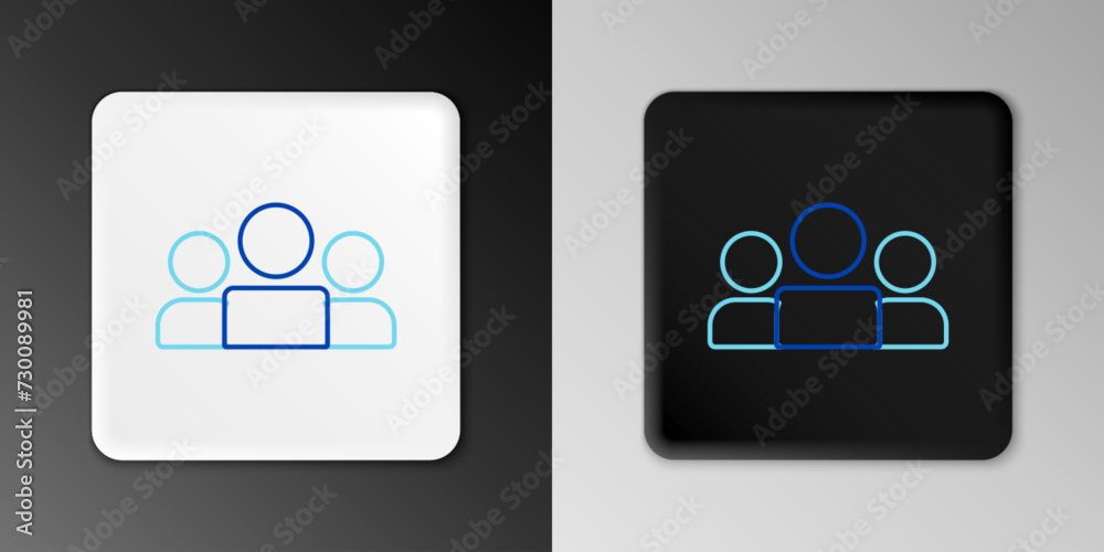 Line Users group icon isolated on grey background. Group of people icon. Business avatar symbol - users profile icon. Colorful outline concept. Vector Line Users group icon isolated on grey background. Group of people icon. Business avatar symbol - users profile icon. Colorful outline concept. Vector