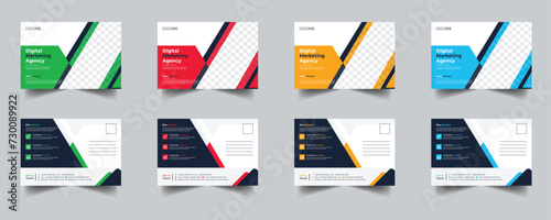 Modern Creative Corporate Post Card Template, Vector Template for Opening Invitation Editable, Professional Business Postcard Design, Event Card Design, Invitation Design, Direct Mail EDDM Template
