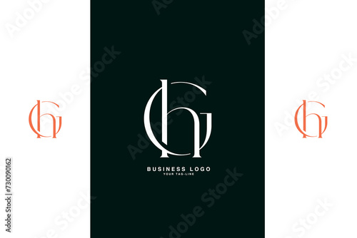 GH, HG, G, H, Abstract Letters Logo Monogram