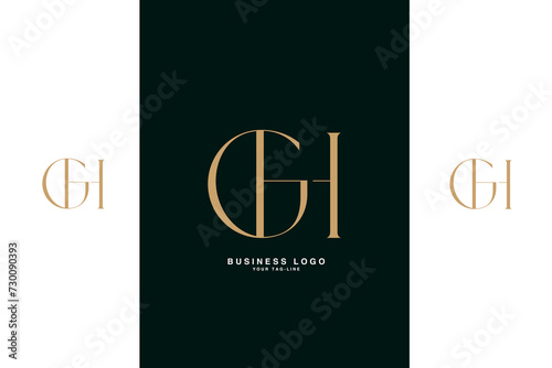 GH, HG, G, H, Abstract Letters Logo Monogram