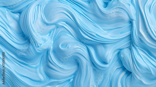 close up of creamy blue ice cream