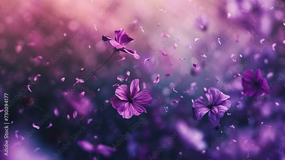 Purple flowers conncept Purple flowers conncept
