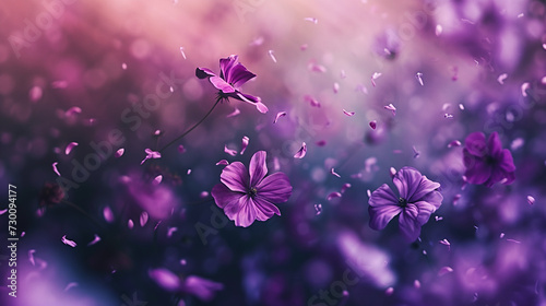 Purple flowers conncept