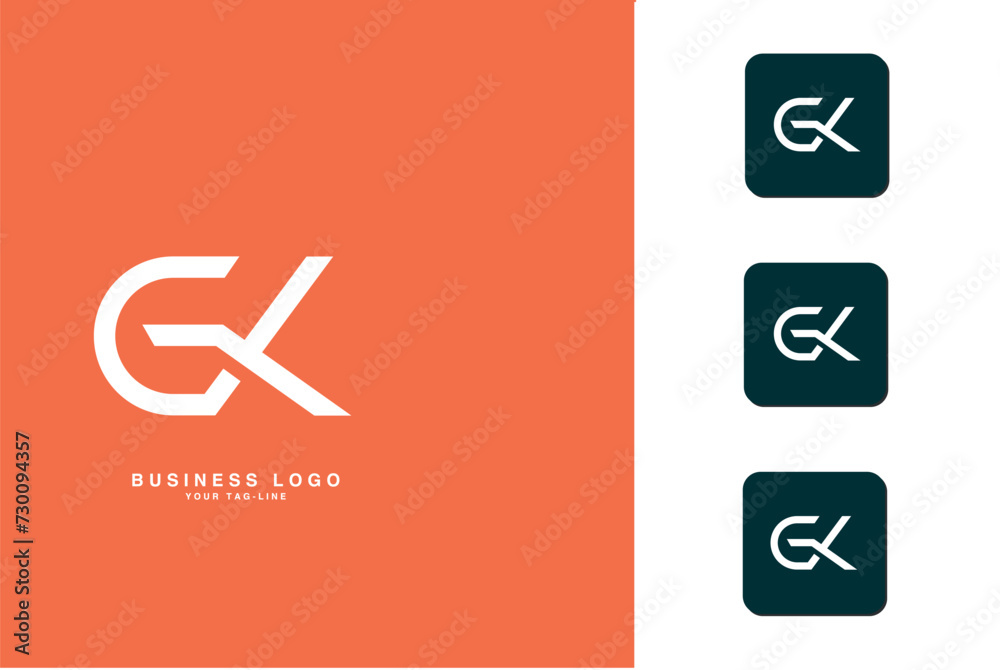 GK, KG, G, K, Abstract Letters Logo Monogram GK, KG, G, K, Abstract Letters Logo Monogram