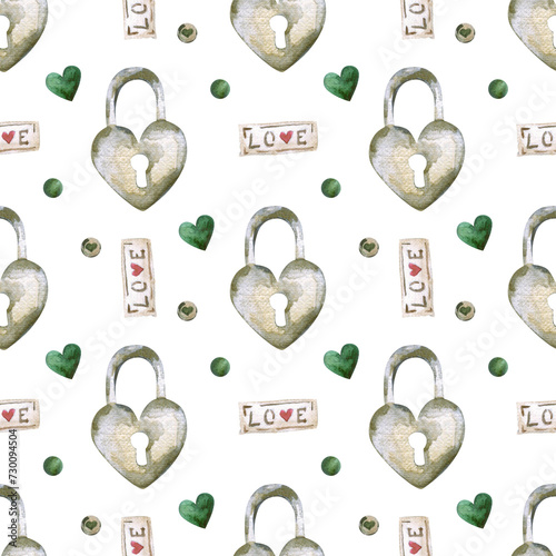 Beautiful seamless pattern with hearts for Valentine's Day. It can be used as a background template for wallpaper, printing on fabrics, wrapping paper