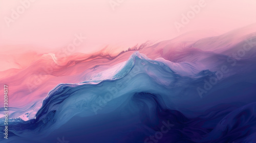 Subtle gradients interweaving effortlessly, painting a seamless wave of color in a calm and minimalist scene