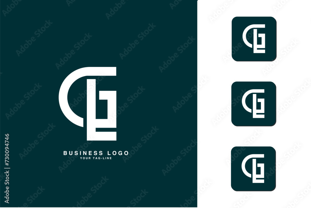 GL, LG, G, L, Abstract Letters Logo Monogram GL, LG, G, L, Abstract Letters Logo Monogram