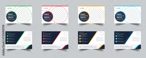 Modern Creative Corporate Post Card Template, Vector Template for Opening Invitation Editable, Professional Business Postcard Design, Event Card Design, Invitation Design, Direct Mail EDDM Template