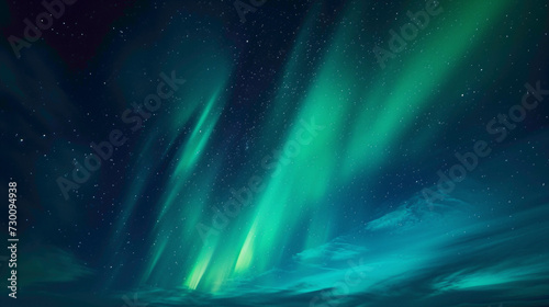 The night sky ablaze with the Northern Lights  swirling in an energetic dance of vivid colors  creating a breathtaking gradient that paints the celestial canvas.