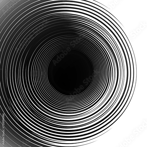 Circles sound black, transparent background , isolated