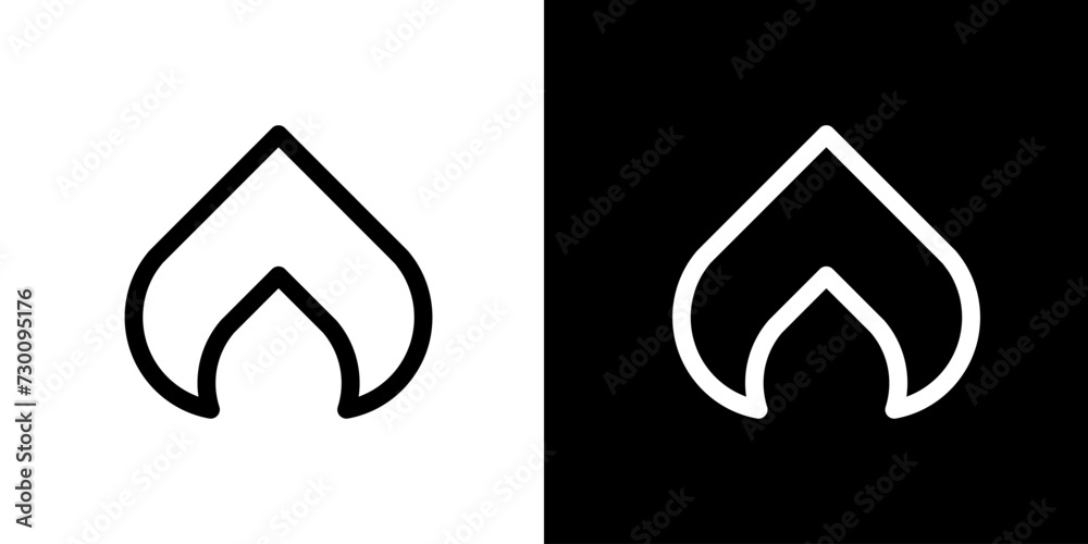 Fire icon. Tribal icon. Art. Black icon. Black line icon. Fire icon. Tribal icon. Art. Black icon. Black line icon.
