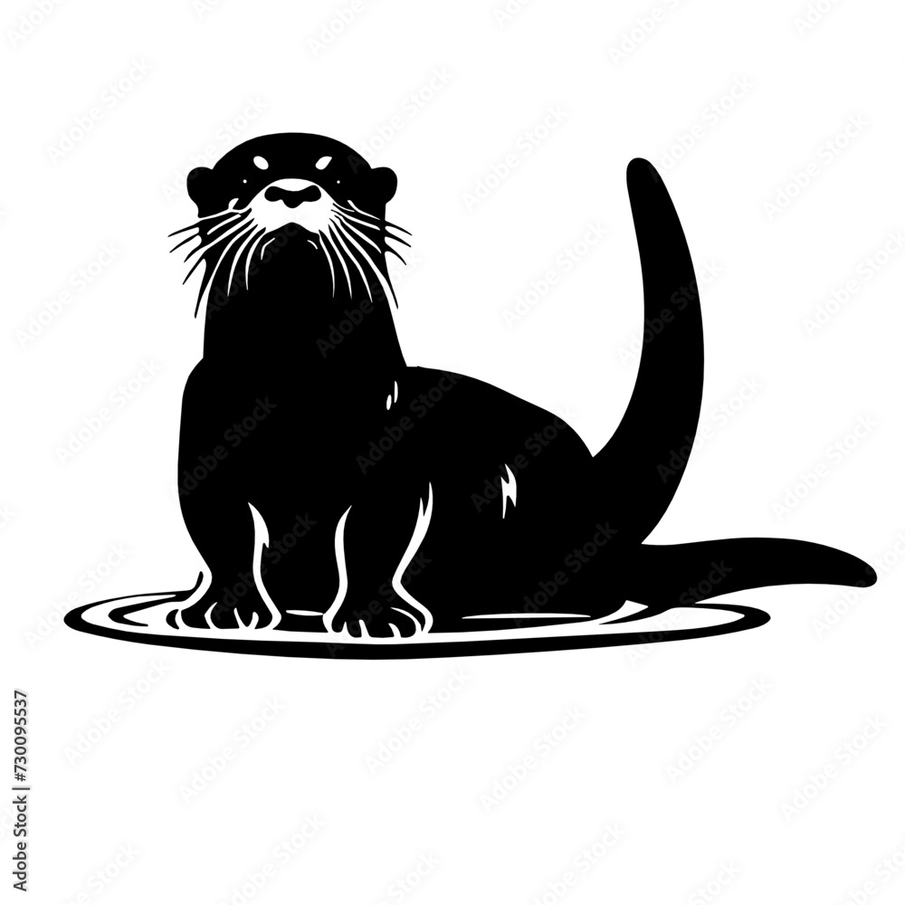 Otter, Sea Otter, Otter Silhouette, Otter Cut files, Cute Otter Svg