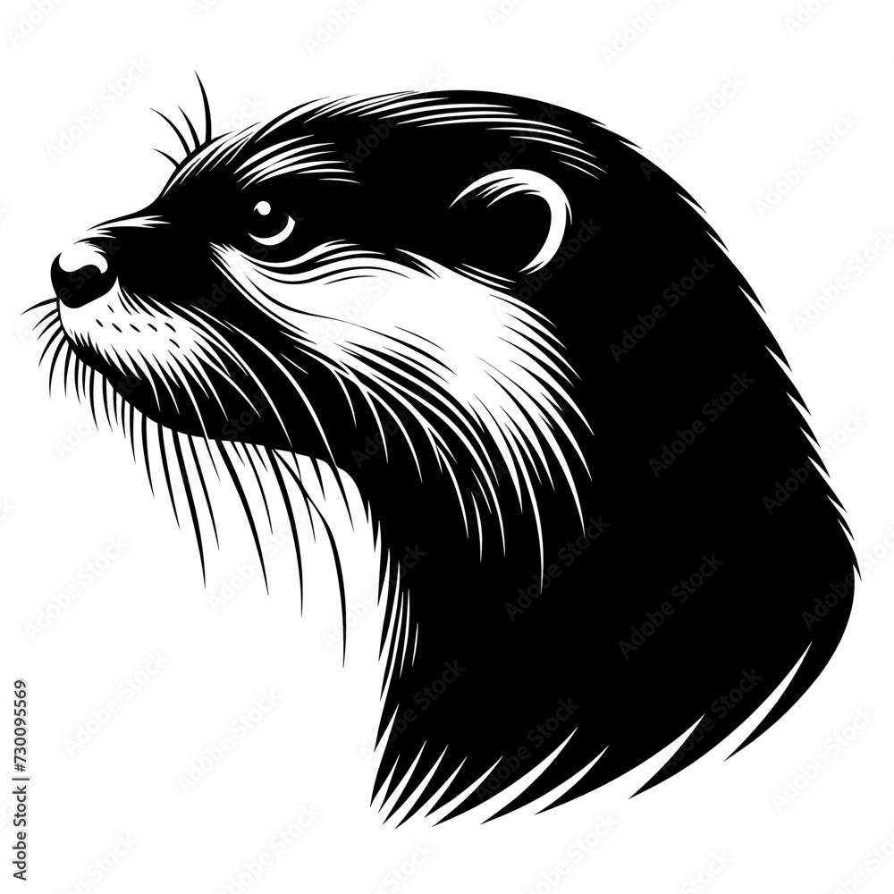 Stockvector Otter, Sea Otter, Otter Silhouette, Otter Cut files, Cute