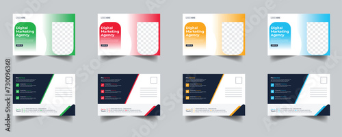 Modern Creative Corporate Post Card Template, Vector Template for Opening Invitation Editable, Professional Business Postcard Design, Event Card Design, Invitation Design, Direct Mail EDDM Template