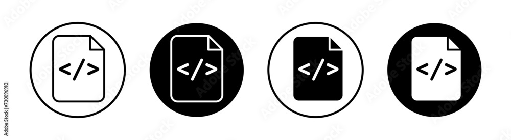HTML script vector line icon illustration. HTML script vector line icon illustration.